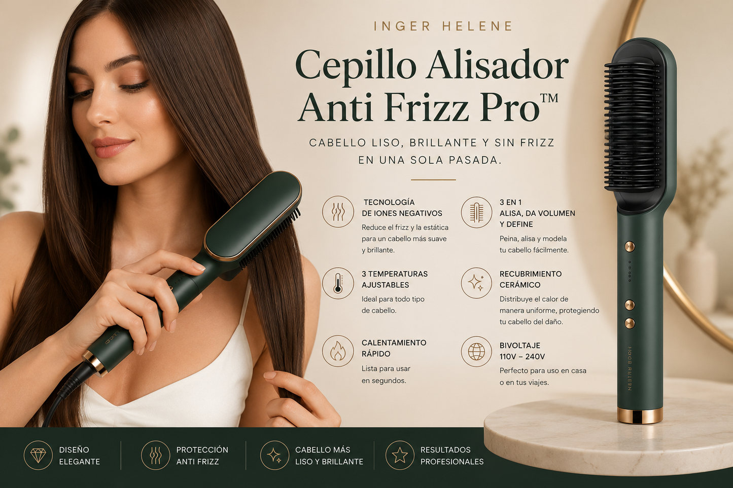 Cepillo Alisador Anti Frizz Pro™